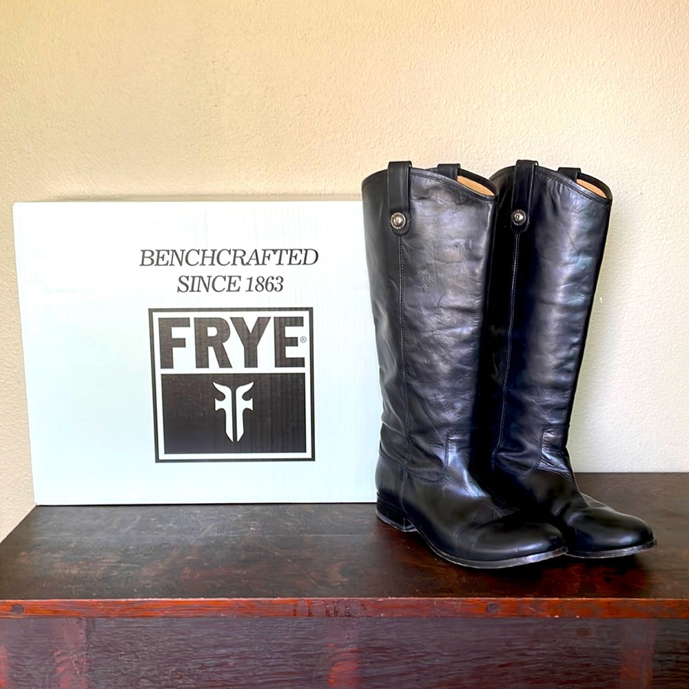 Frye Melissa Button Leather Boots Size 7.5
